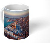 Mok - Luchtfoto van San Marcoplein en Venetië - 350 ML - Beker