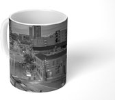 Mok - Kleurrijke verlichting bij het Amerikaanse Tucson met een kleurrijke hemel - zwart wit - 350 ML - Beker