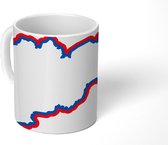 Mok - tekening van Slowakije in de kleuren van de vlag - 350 ML - Beker