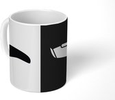 Mok - Een pictogram tekening van twee tondeuses - 350 ML - Beker