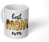Mok - Koffiemok - Spreuken - Quotes Best Mom Ever - Moederdag cadeautje - Mama - Mokken - 350 ML - Beker - Koffiemokken - Theemok - Mok met tekst