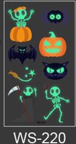 2x Halloween Neptattoos- Glow in the Dark-Plak Tattoos-tattoo stickers-WS220