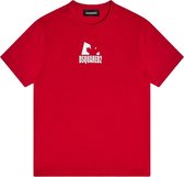Dsquared2 Jongens Shadow Leaf T-Shirt Rood maat 152