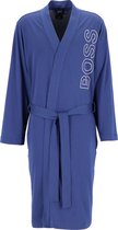 HUGO BOSS heren badjas - katoen tricot - blauw -  Maat: XL