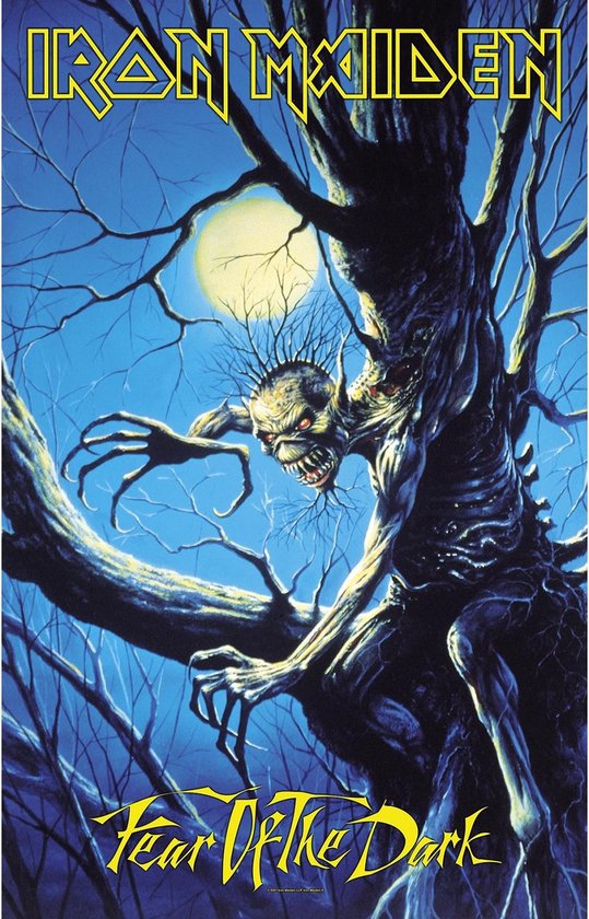 Iron Maiden Textiel Poster Flag Fear Of The Dark Multicolours