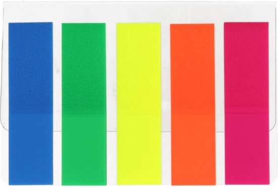 Haftmarker, gelb/pink/blau/grün/orange, 200 Haftmarker | SIGEL