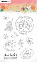 Clear stamp A6 - Say it with flowers nr. 527