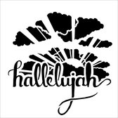 Hobbysjabloon - The Crafter's Workshop • template 30x30cm hallelujah