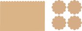 Vaessen Creative MDF Set - 4x placemat & 4x onderzetter schelp