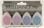 Brilliance Drew Drop Stempelkussen set Jewel Tone - Pearlescent orchid, purple, lavender, sky blue - parelmoer paars, roze en blauw