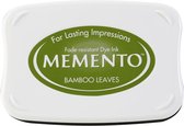 ME-707 Memento ink pad bamboo leaves - groen stempelkussen groot - 1 stuk waterbasis