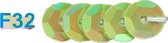 Pailletten flat pastel 6mm 450g geel-groen