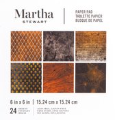 Martha Stewart paper pad - 15.5x15.5cm - 12x2 pieces - orange & black