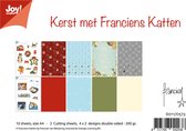 Joy! Crafts Papierset - Kerst met Franciens Katten A4 - 10 vel - 2 knipvellen - 2x4 designs dubbelzij