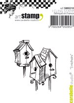 Carabelle Studio Cling stamp - mini 3 nichoirs