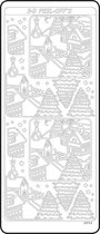 Vaessen Creative Sticker - 10x23cm - 10st - goud winterlandschap