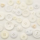 Knopen - Buttons jars 113 - 4gr - wit