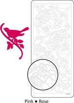Vaessen Creative Sticker - 10x23cm - 10st - roze organic shapes