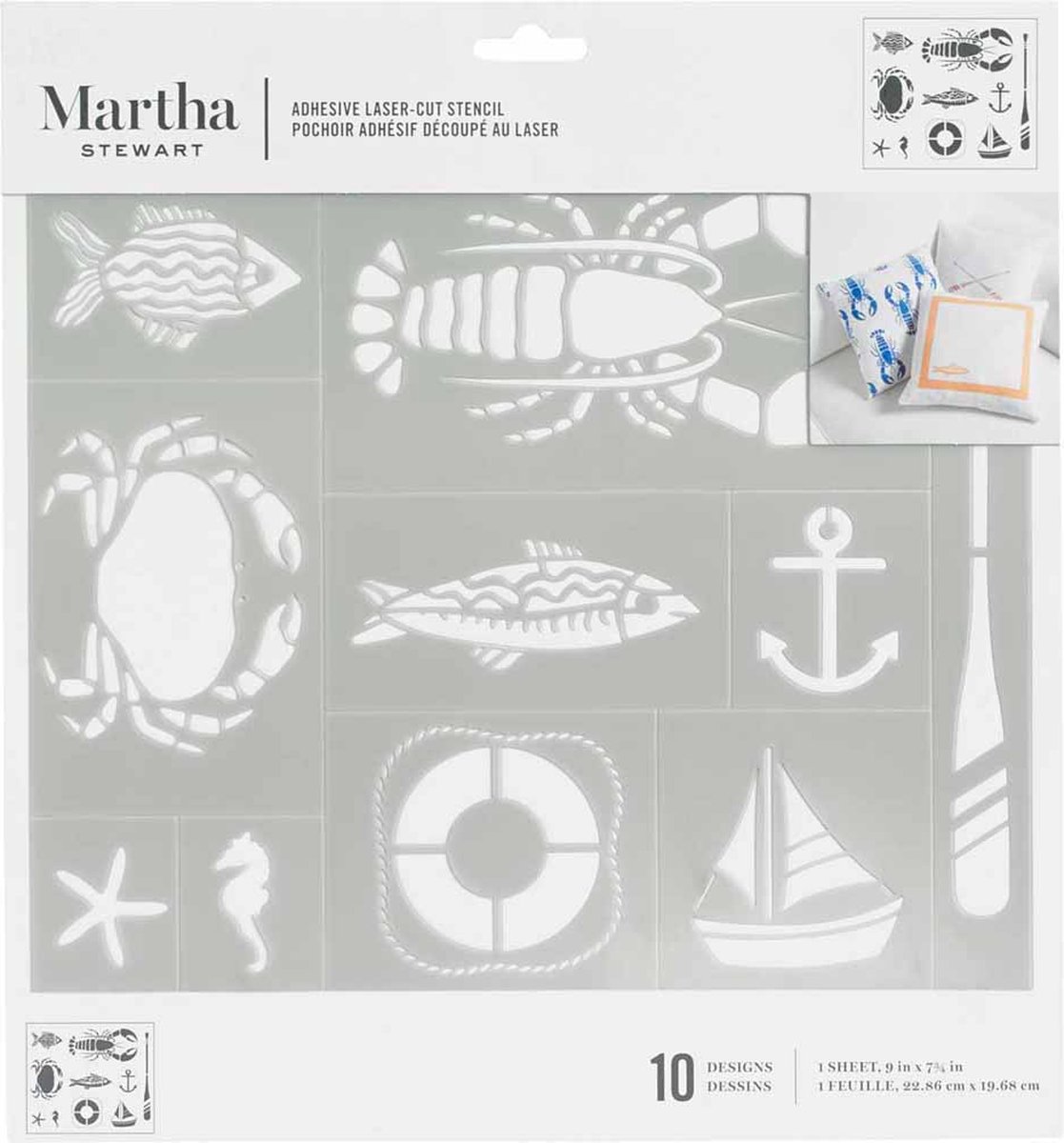 Martha Stewart Zelfklevend Stencil - nautical 1 vel