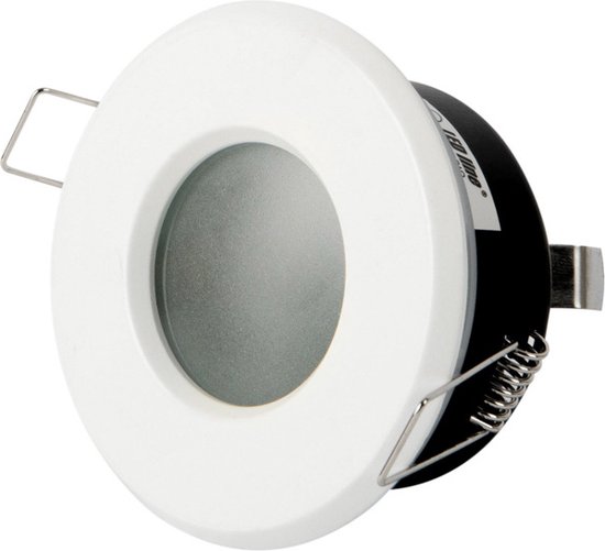 OP=OP LED inbouwspot zwart rond - Badkamer IP44 - zaagmaat 73mm - buitenmaat 83mm