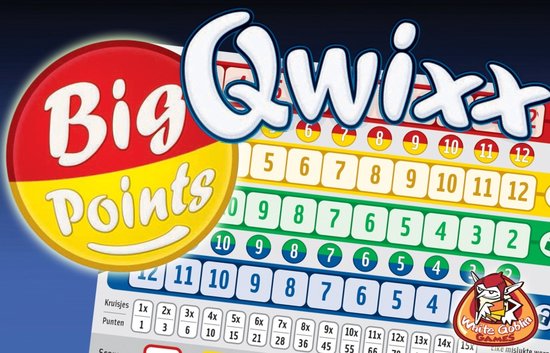 Qwixx Big Points - dobbelspel - Uitbreiding - 2 scorebloks met 80 scorebladen - White Goblin Games