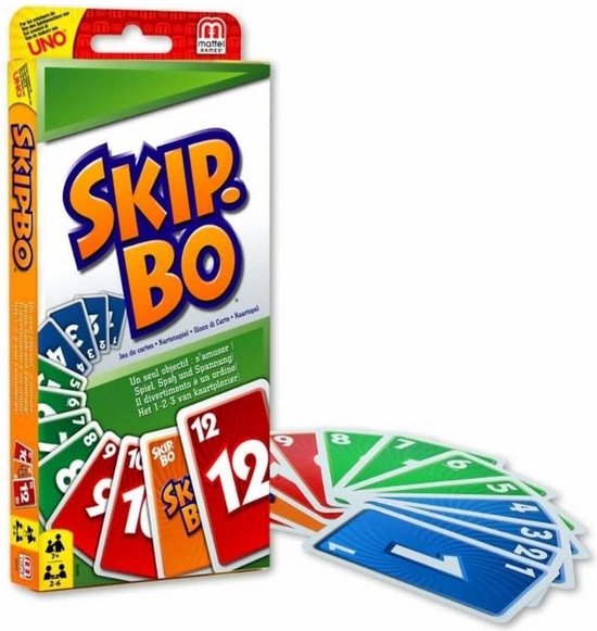 Thumbnail van een extra afbeelding van het spel Spellenbundel - Kaartspel - 2 stuks - Skip-Bo & Valse Motten