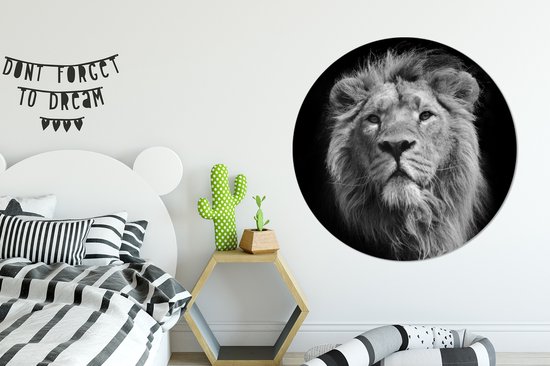 WallCircle - Tableau - Lion Animal Xxl - Multicolore - 120 X 120 Cm