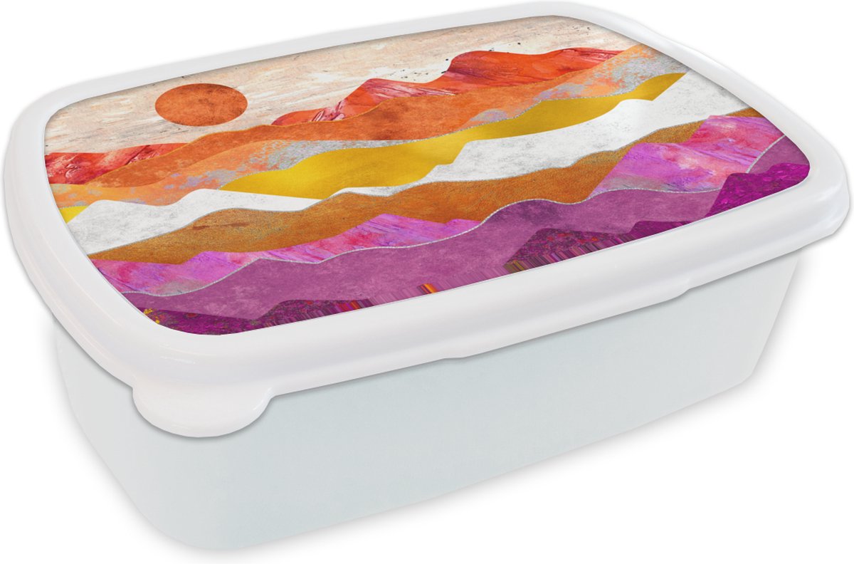 Broodtrommel Wit - Lunchbox - Brooddoos - Lesbian - Pride - Marmer - 18x12x6 cm - Volwassenen
