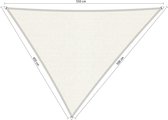 Compleet pakket: Shadow Comfort driehoek 4,5x5x5,5m Arctic White met RVS Bevestigingspakket en Buitendoekreiniger