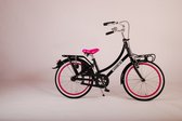 Volare Oma Classic Kinderfiets - Meisjes - 20 inch - Zwart met glitters