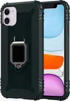 Mobigear Armor Ring Hardcase Hoesje - Geschikt voor Apple iPhone 12 - Groen