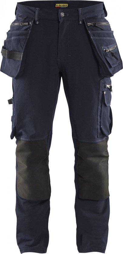Pantalon de travail stretch 4 directions Blaklader X1900 - Marine foncé / Zwart - C52