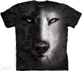 T-shirt Black And White Wolf Face