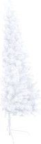 Huis en Tuin Depot Kunstkerstboom Met Led'S En Standaard Half 240 Cm Pvc Wit