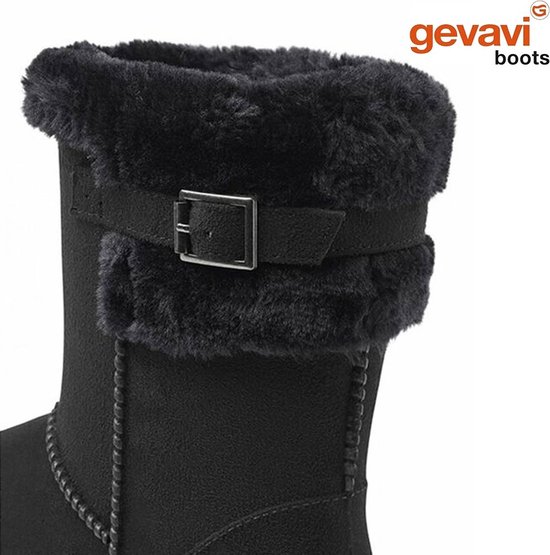 Gevavi Neva Zwart Gevoerde Laarzen Dames | bol.com