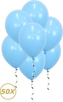 Ballons à l'hélium bleus Genre Reveal Décoration Décoration de Fête Ballon Naissance Décoration Blauw clair - 50 Pièces
