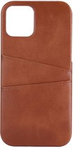 Shop4 - iPhone 13 mini Hoesje - Harde Back Case Cabello met Pasjeshouder Bruin