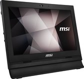 MSI Pro 16T 7M-030XEU 39,6 cm (15.6") 1366 x 768 Pixels Touchscreen Intel® Celeron® 4 GB DDR4-SDRAM 128 GB SSD Alles-in-één-pc Gratis DOS Wi-Fi 5 (802.11ac) Zwart