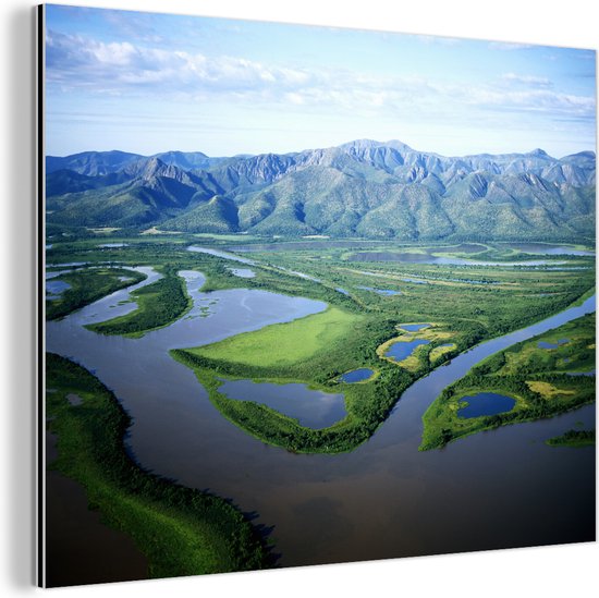 Confluence des rivières au Pantanal au Brésil Aluminium 160x120 cm ...