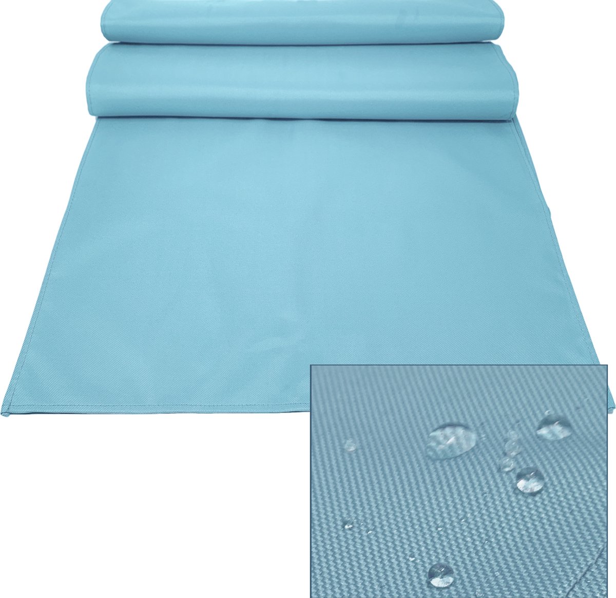 JEMIDI Buiten placemats placemat tafel mat waterafstotend placemat 2-pak - Lichtblauw - Maat 50x200