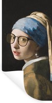 Muurstickers - Sticker Folie - Meisje met de parel - Vermeer - Bril - 60x120 cm - Plakfolie - Muurstickers Kinderkamer - Zelfklevend Behang - Zelfklevend behangpapier - Stickerfolie