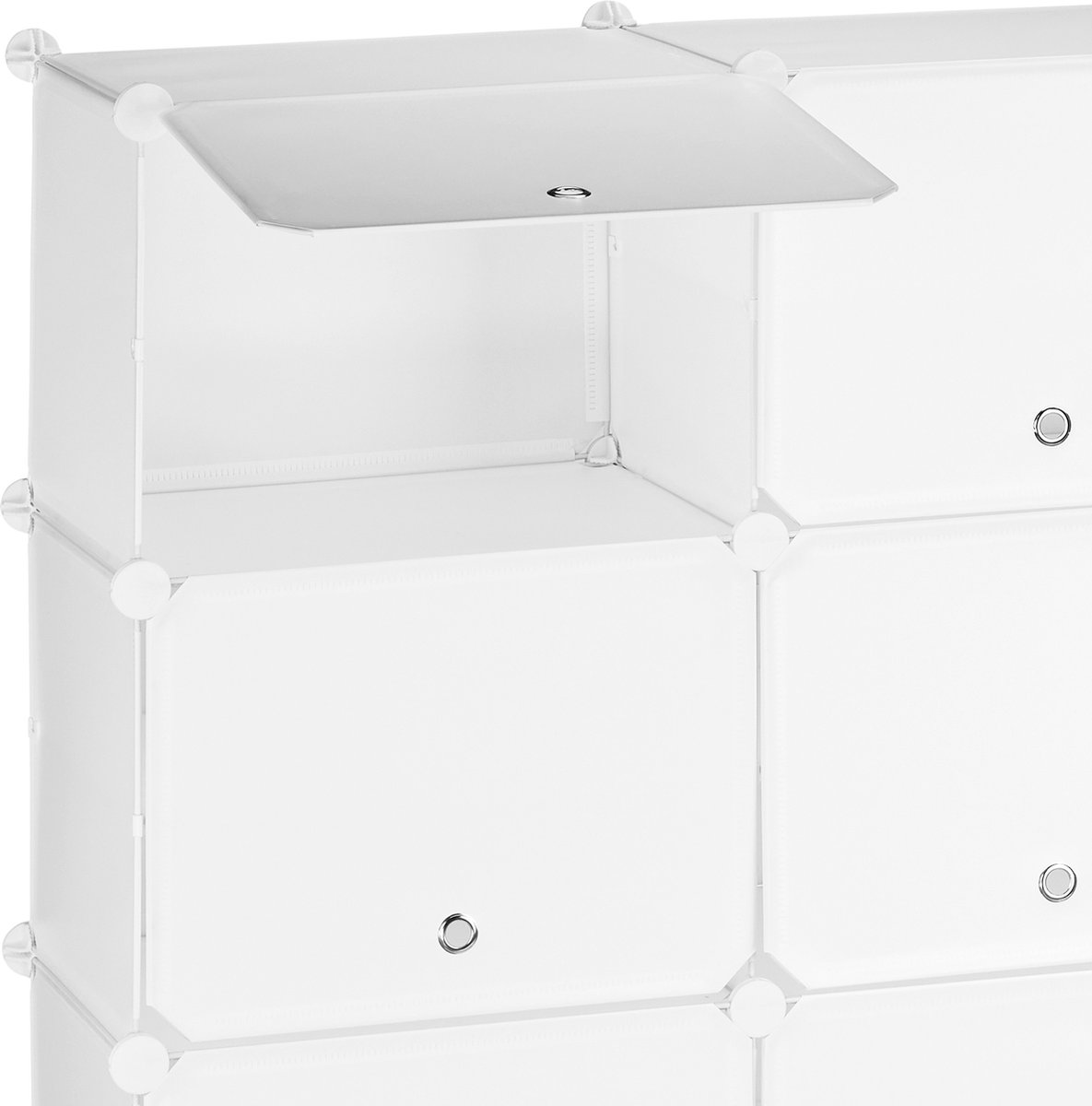 Relaxdays Schoenenkast, insteekkast met deuren, HBT: 125 x 125 x 31,5