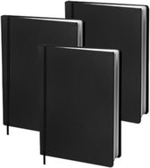 boekenkaft elastisch A4 textiel/elastaan zwart 3 stuks