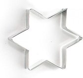 uitsteekvorm ster 6 x 6 x 2 cm blank staal