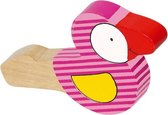 Houten Vogeltoeter: Roze 9,1 X 5,5 cm