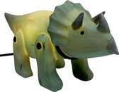 House Of Disaster Lampe de table - Lampe de nuit Dinosaure Triceratops effet bois