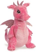 knuffeldraak Sparkle Tales Dahlia roze 30,5 cm