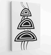 Canvas schilderij - Earth tones organic shape Art design for poster, print, cover, wallpaper, Minimal and natural wall art. 3 -    – 1868903740 - 50*40 Vertical