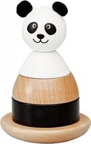 stapeltoren Panda 15 cm 5-delig wit/zwart