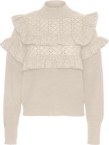 Vero Moda Trui Vmtessa L/s Highneck Blouse Ga 10253187 Birch Dames Maat - L